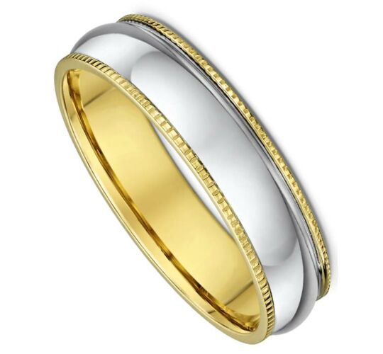 5mm Two-Colour Gold Wedding Ring | 581A00
